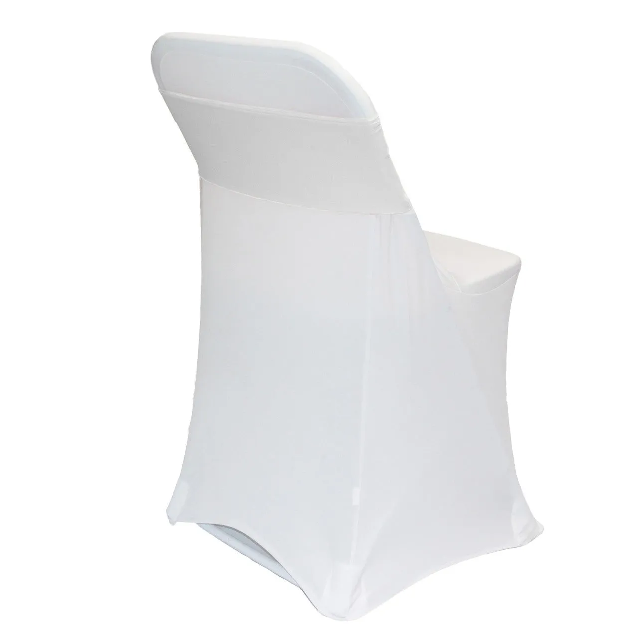 (10 Pack) Spandex Chair Bands in White