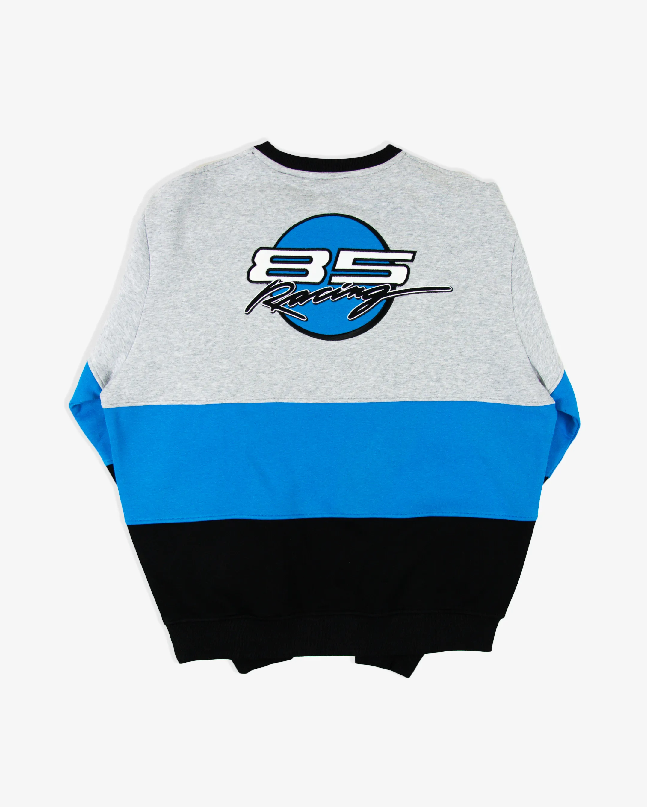 85 South Racing Color Block Crewneck - Baby Blue Jay