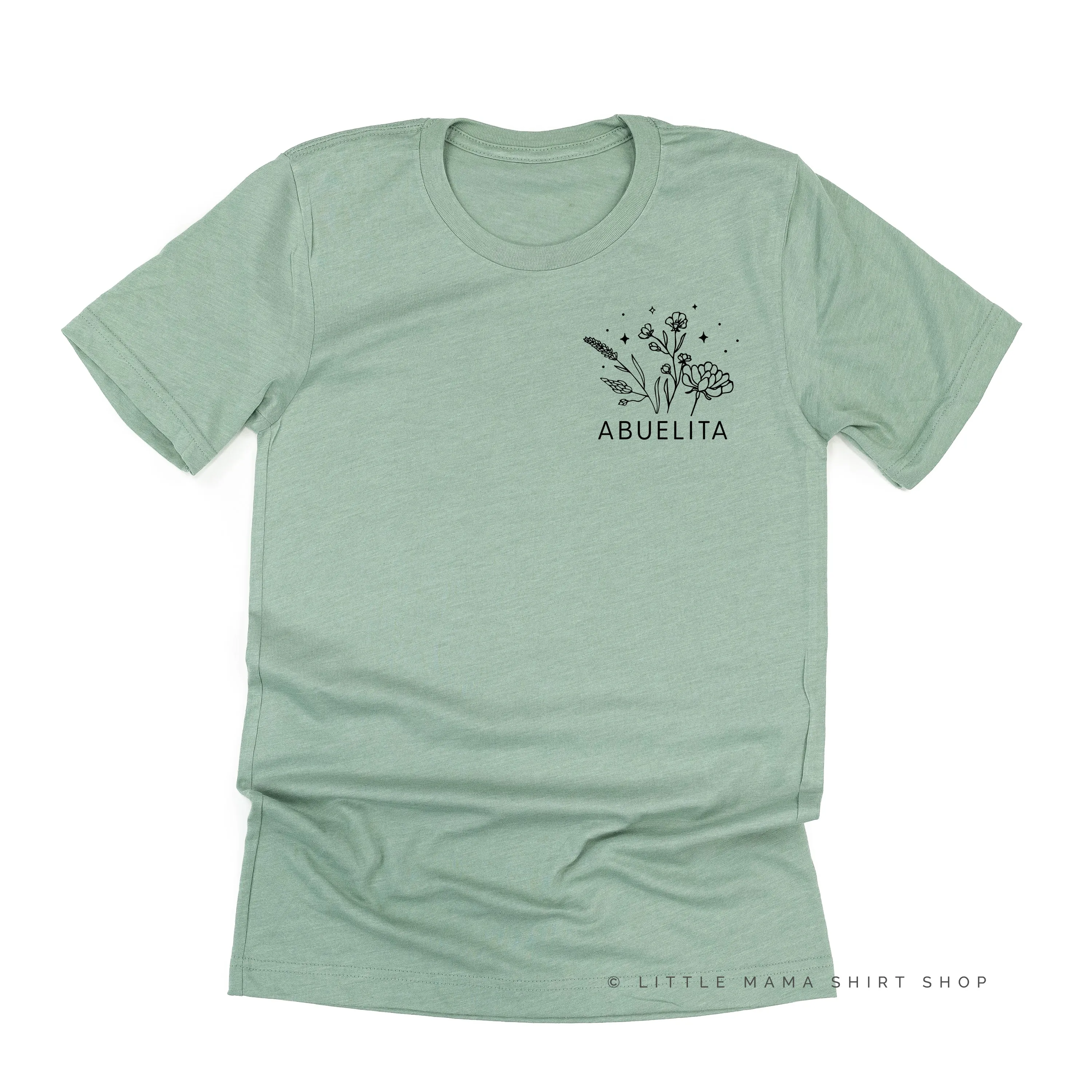 ABUELITA - Bouquet - Pocket Size ﻿- Unisex Tee
