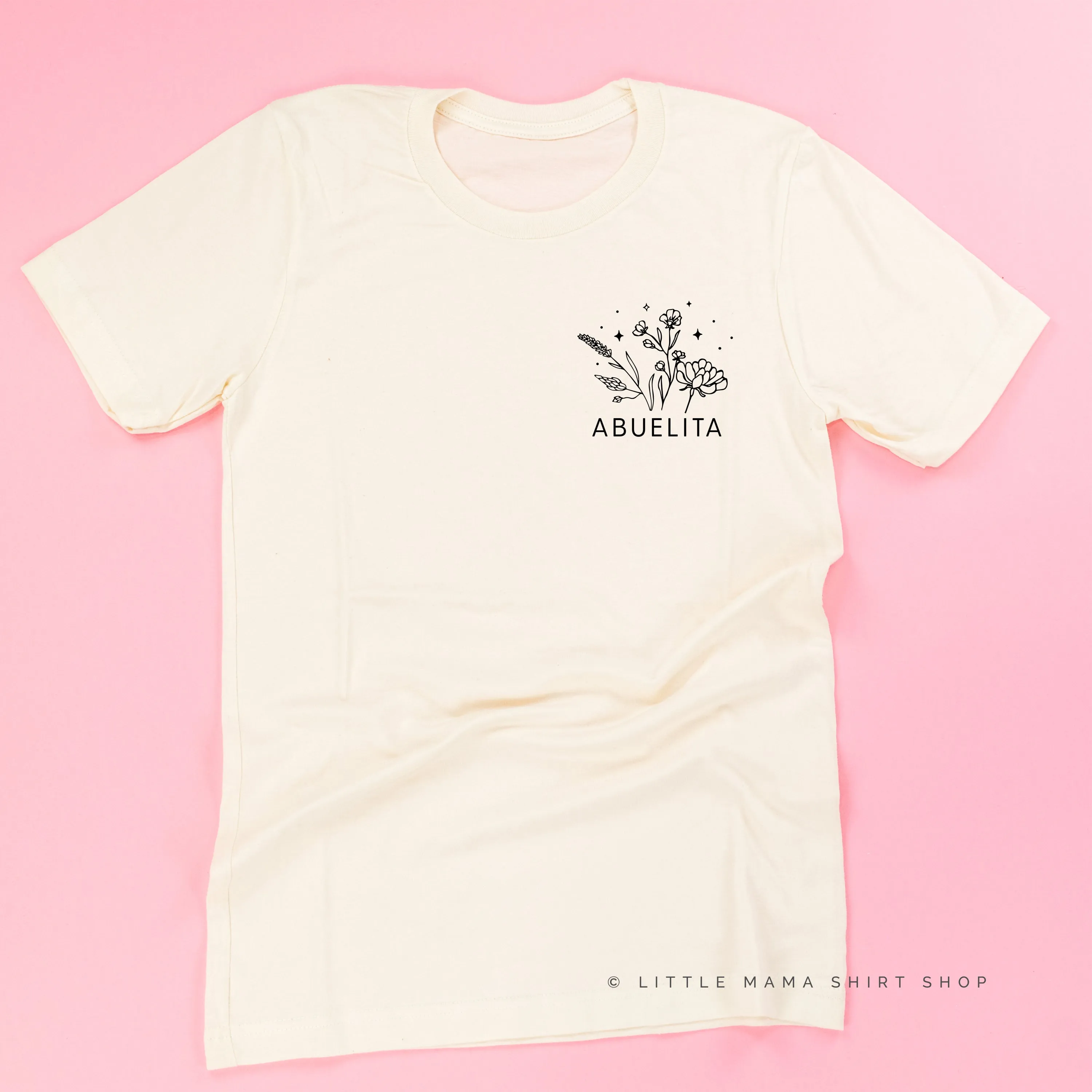 ABUELITA - Bouquet - Pocket Size ﻿- Unisex Tee
