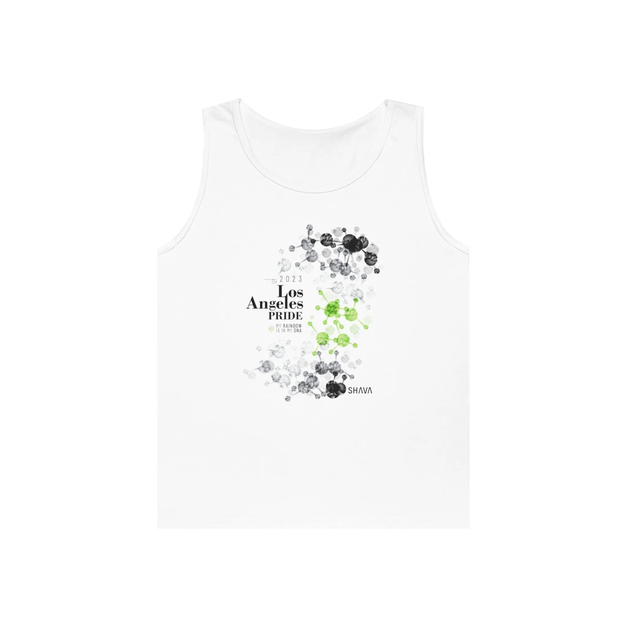 Agender Flag Los Angeles Pride Heavy Cotton Tank Top Unisex Size - My Rainbow Is In My DNA