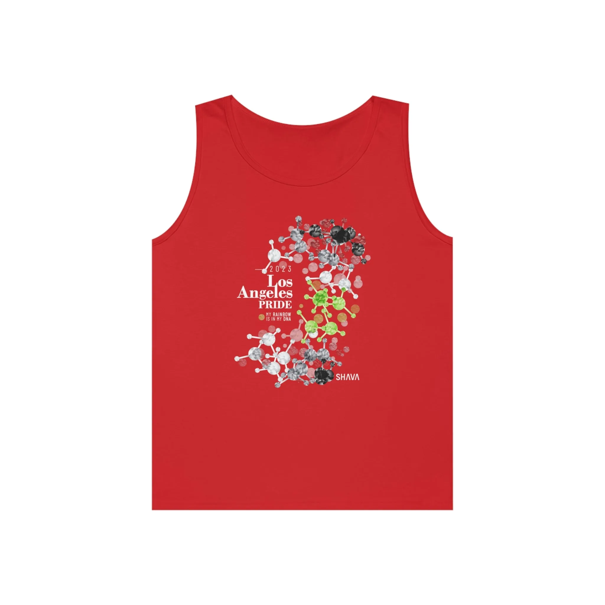 Agender Flag Los Angeles Pride Heavy Cotton Tank Top Unisex Size - My Rainbow Is In My DNA