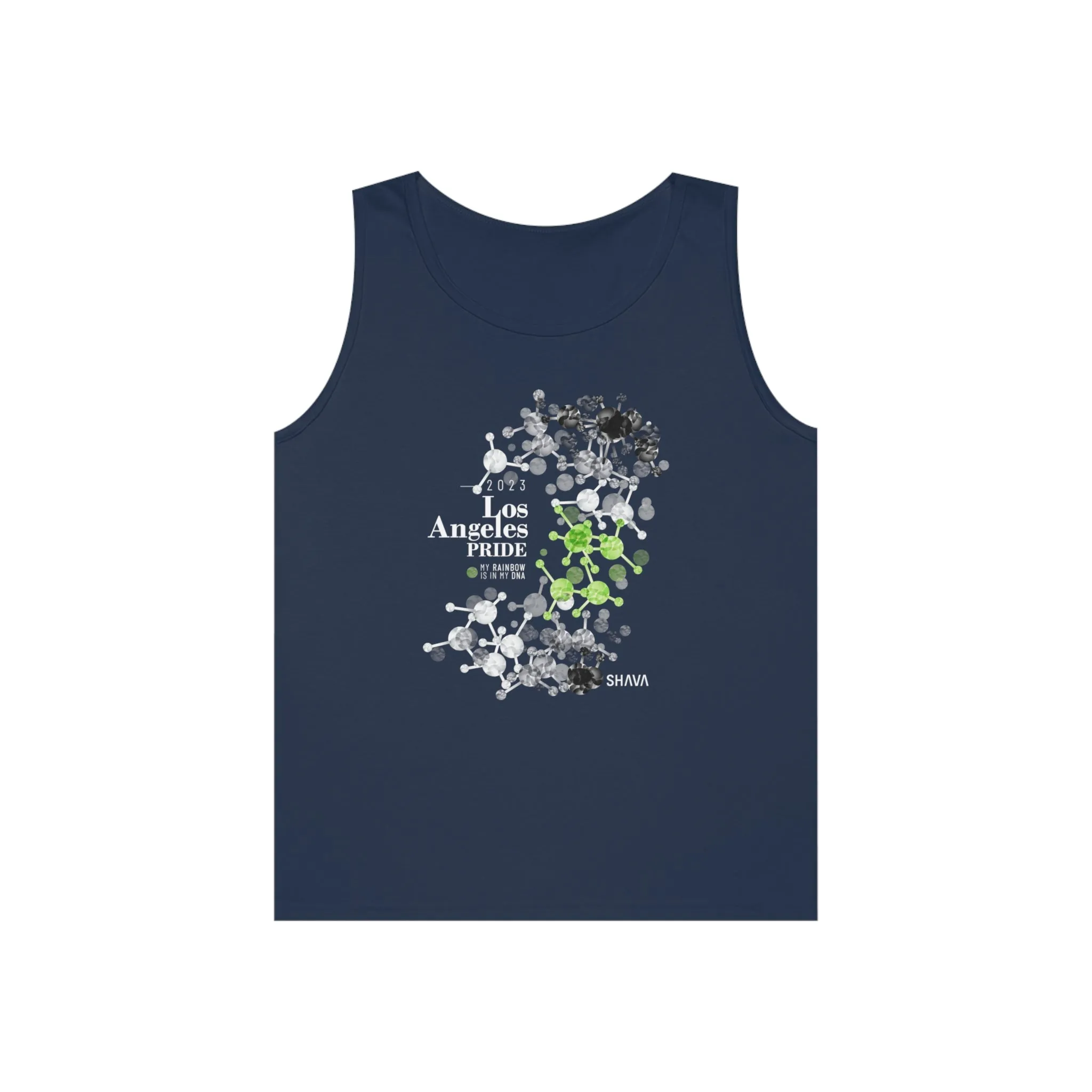Agender Flag Los Angeles Pride Heavy Cotton Tank Top Unisex Size - My Rainbow Is In My DNA