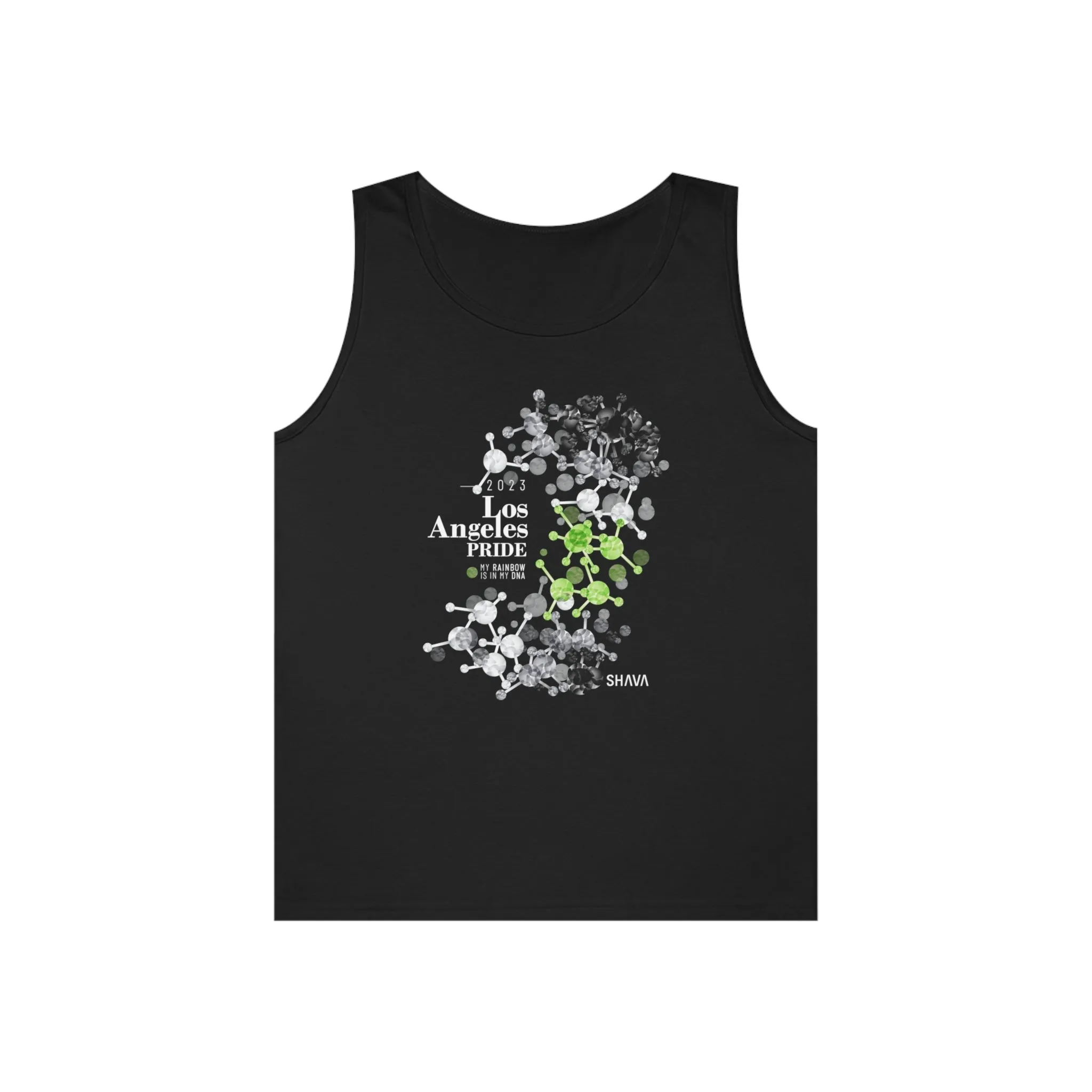 Agender Flag Los Angeles Pride Heavy Cotton Tank Top Unisex Size - My Rainbow Is In My DNA