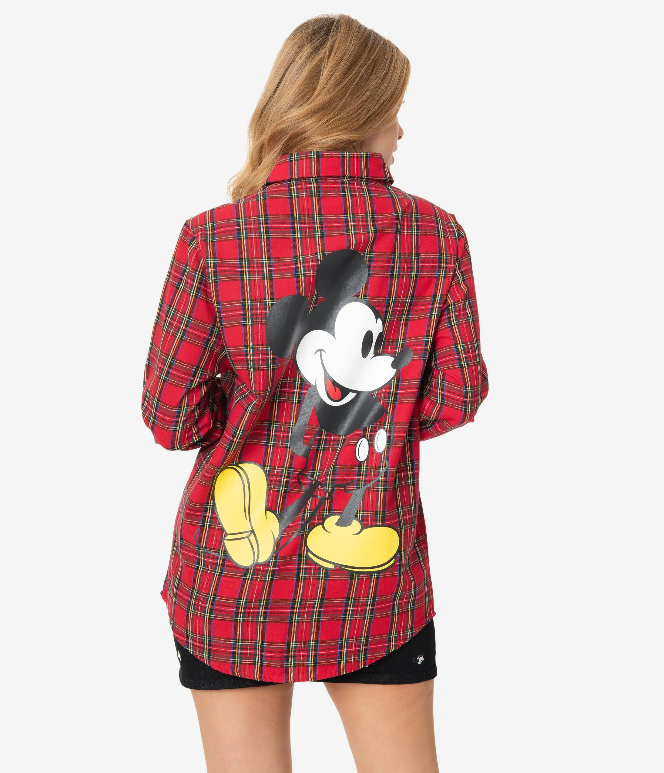 Cakeworthy Red Plaid Mickey Flannel