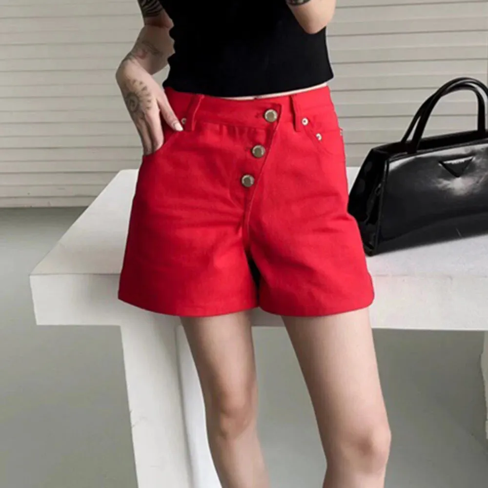 Casual Striped Colorblock Short Pants For Women High Waist Loose Shorts Female Fashion Spring Clothing Style