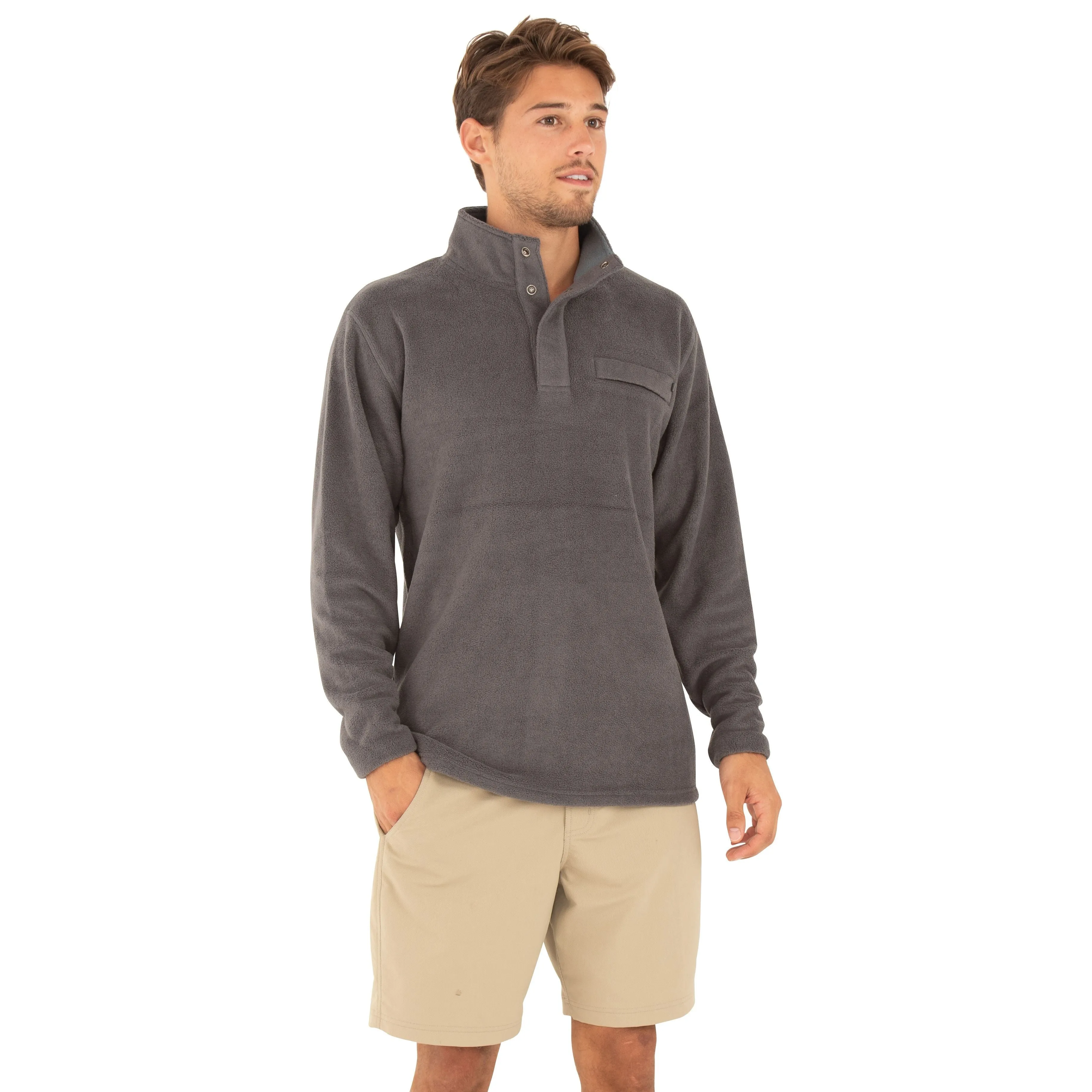 Free Fly Bamboo Polar Fleece Snap Pullover