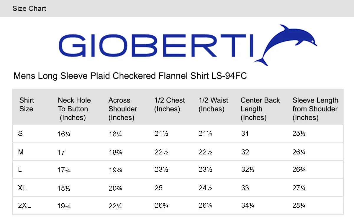 Gioberti Men's Black / Red Checkered 100% Cotton Brushed Flannel Plaid Checkered Shirt with Corduroy Contrast