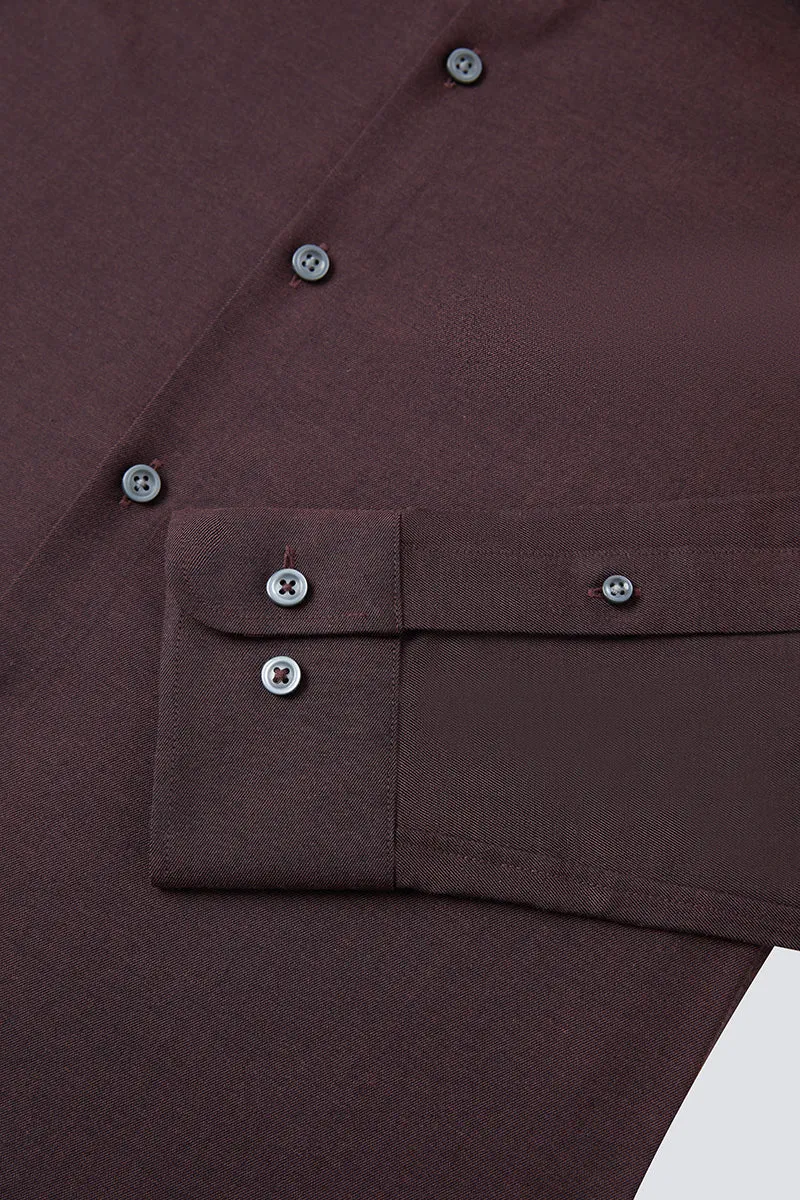HeatGuard Flannel Button-Down Smart Shirt  | Brown BRE102