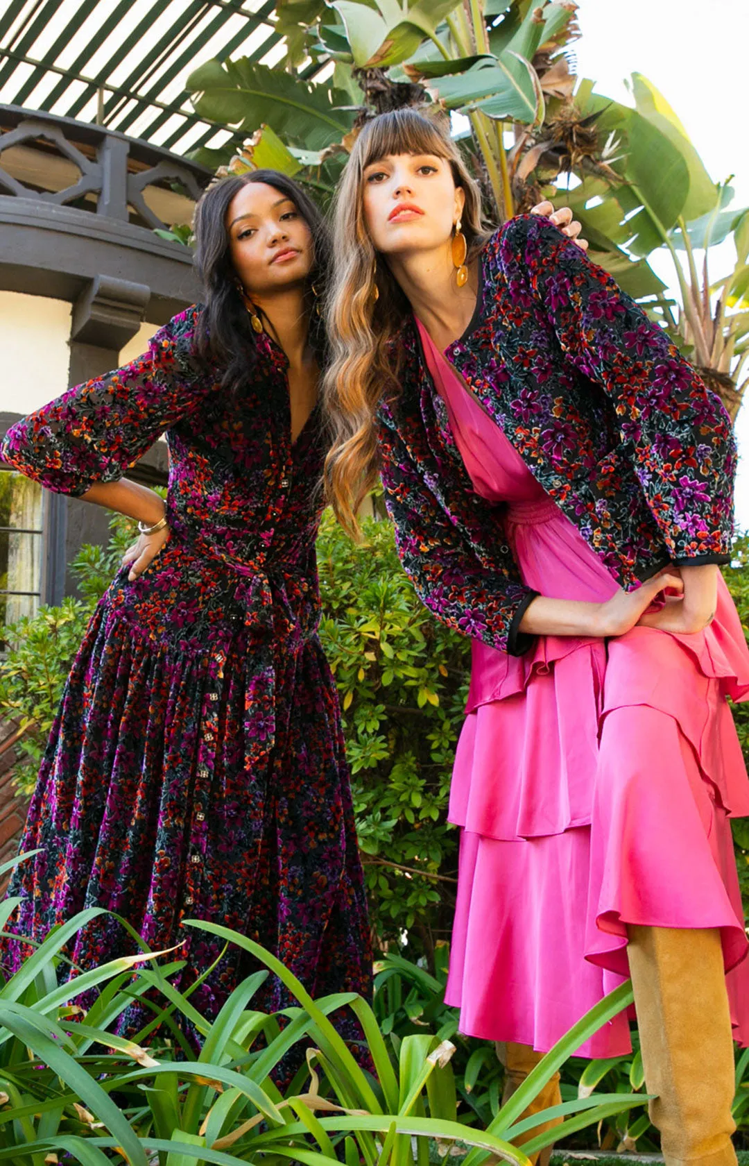 Heloise Velvet Burnout Maxi Dress