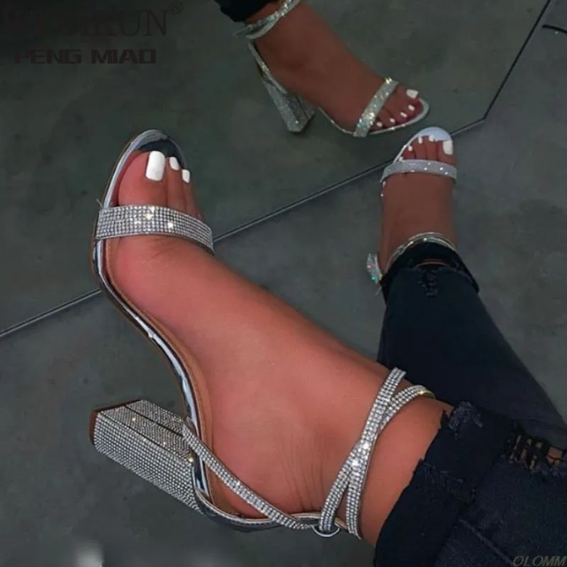 Hot Luxury Women Pumps Transparent High Heels   Pointed Toe Slip-on Wedding Party Brand Fashion Shoes for Lady PVC