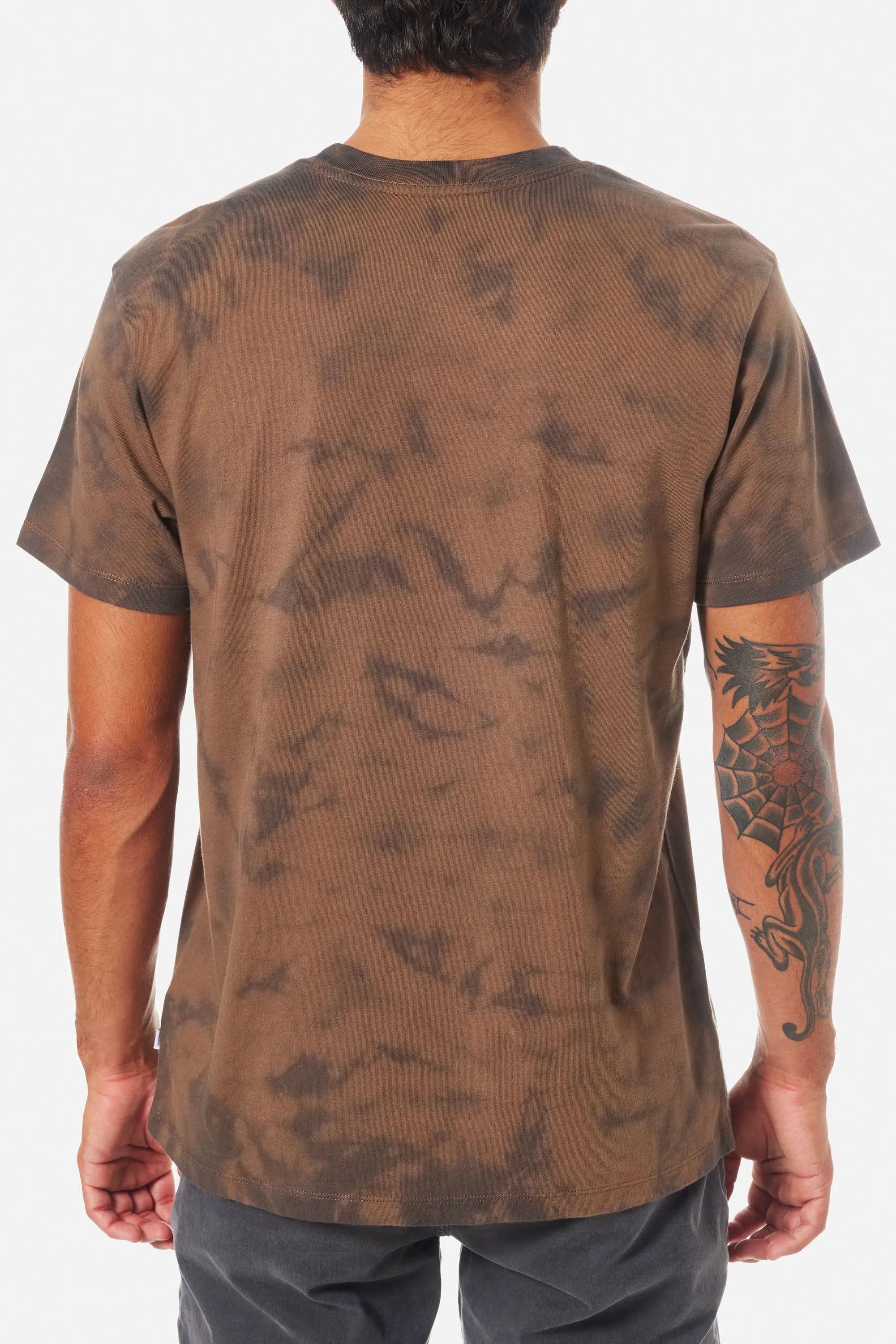 KATIN SUNFLOWER EMB TEE - GRAVEL TIE DYE