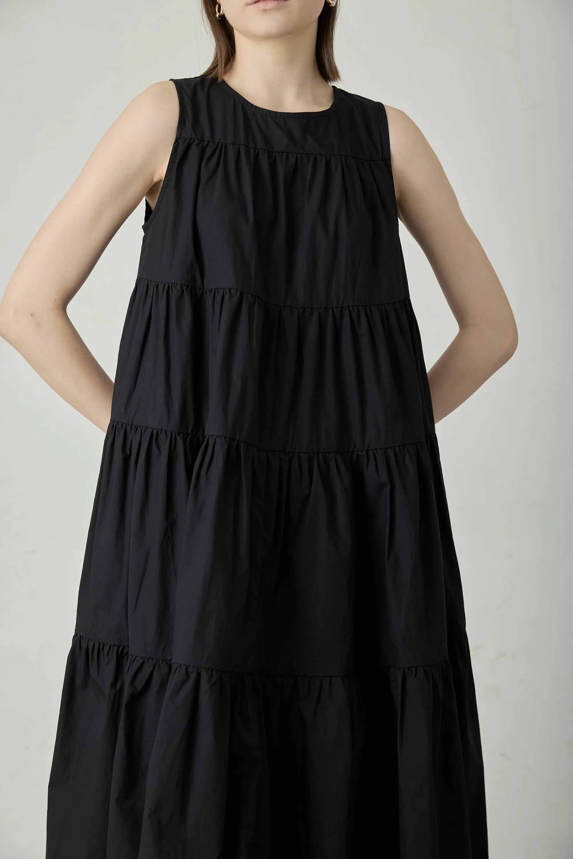 LAYER cotton dress (Black)