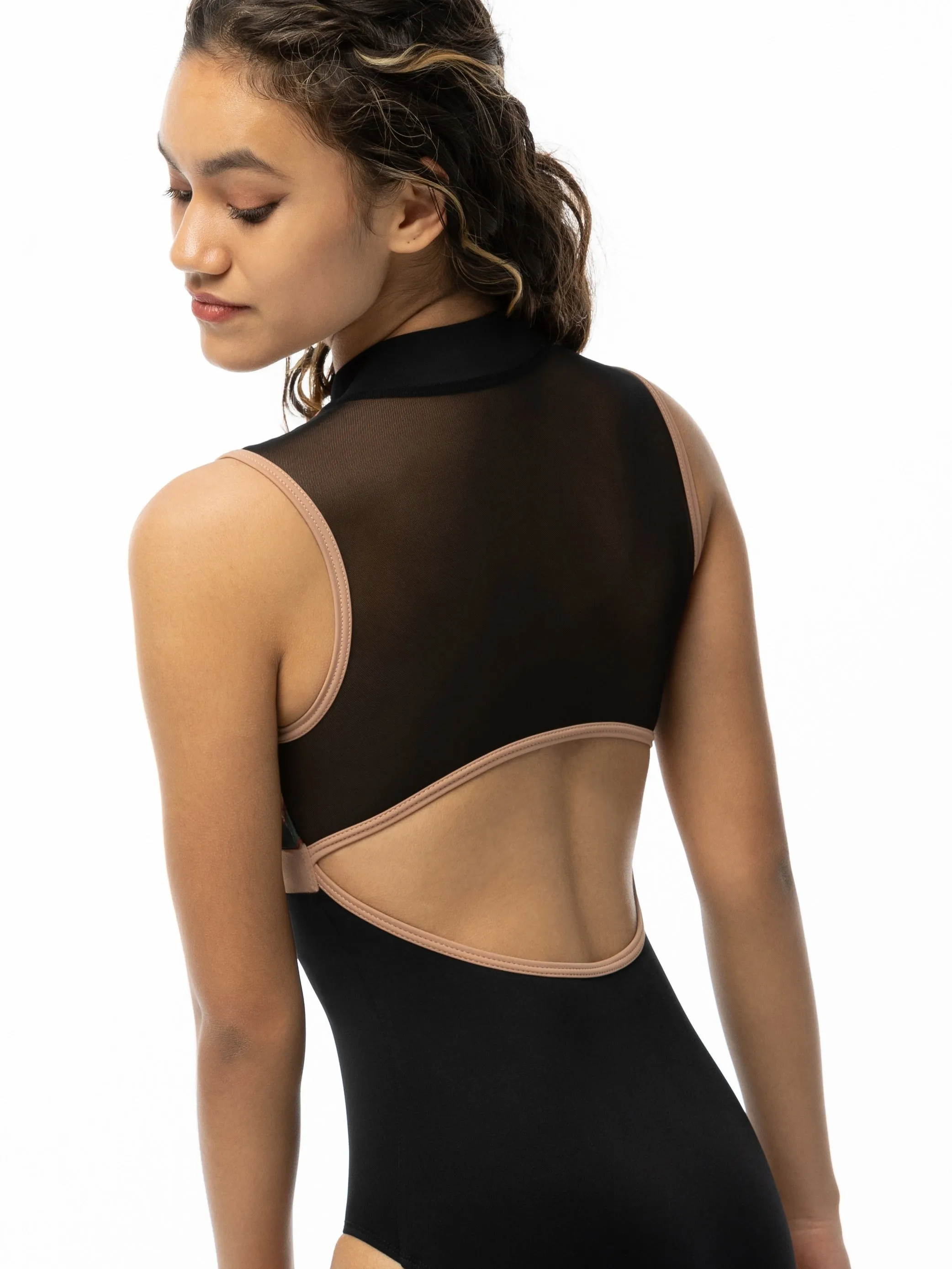 Lola Zip Front Mock Neck Child Size Leotard