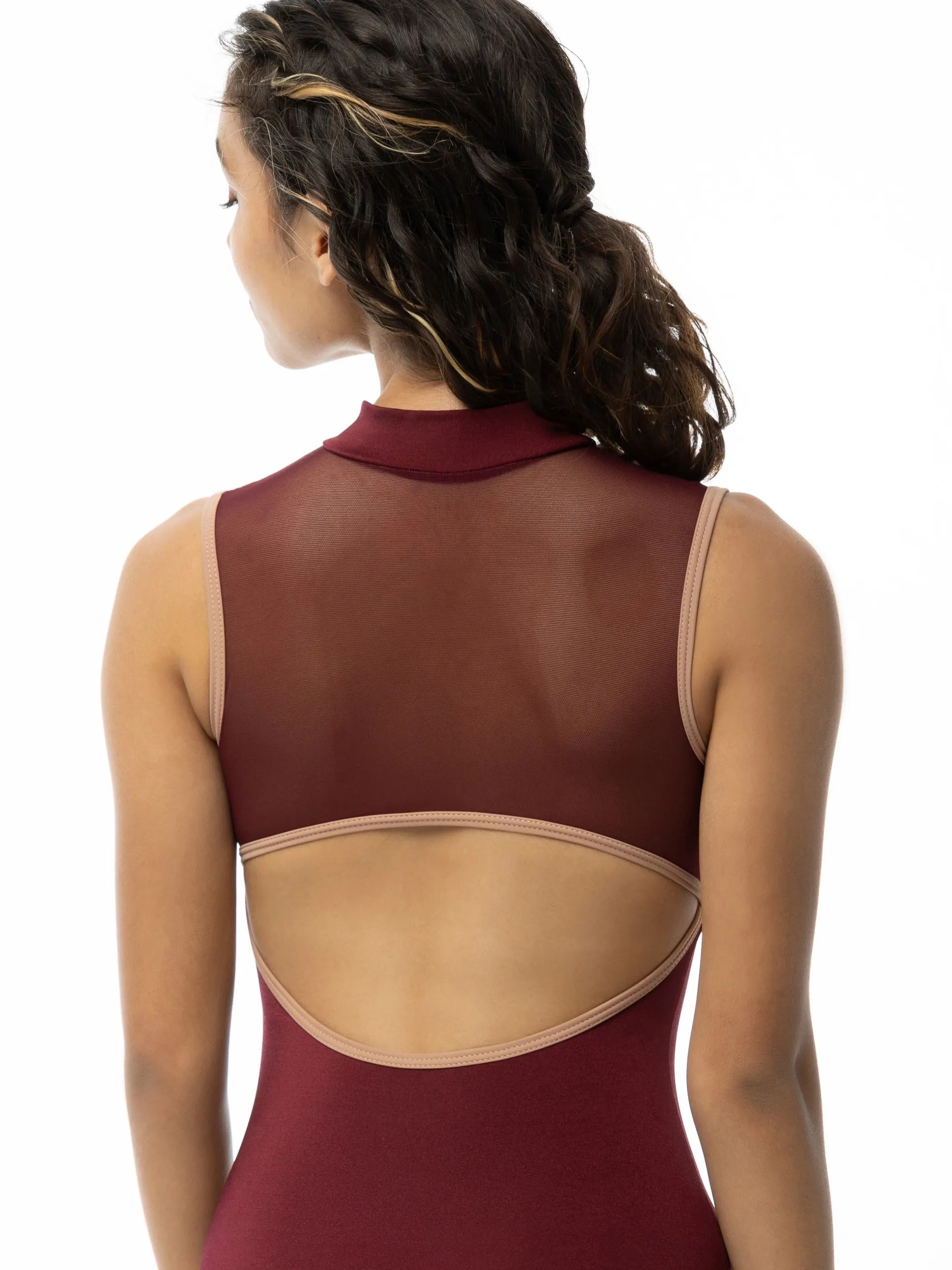 Lola Zip Front Mock Neck Child Size Leotard