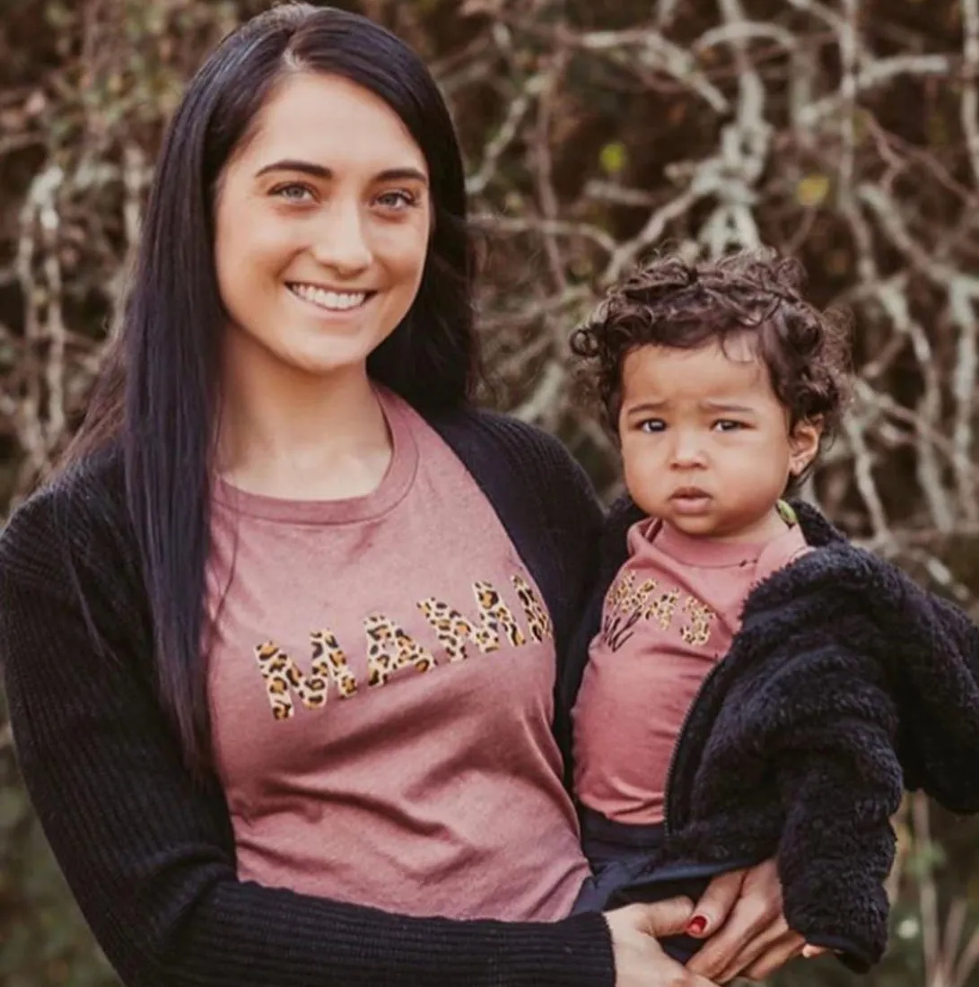 Mama & Mama's Girl - Set of 2 - Leopard Design! - Mauve
