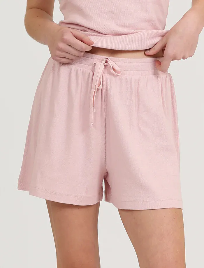 MILLA RIB PULL ON SHORT | Pink