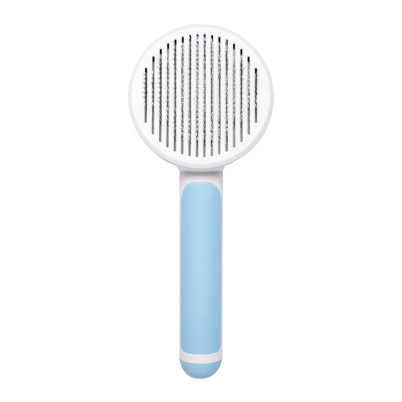 New Pet Cat Brush Hot Selling Hand-held Steel Wire Self-cleaning Comb Looper For Hair Removal