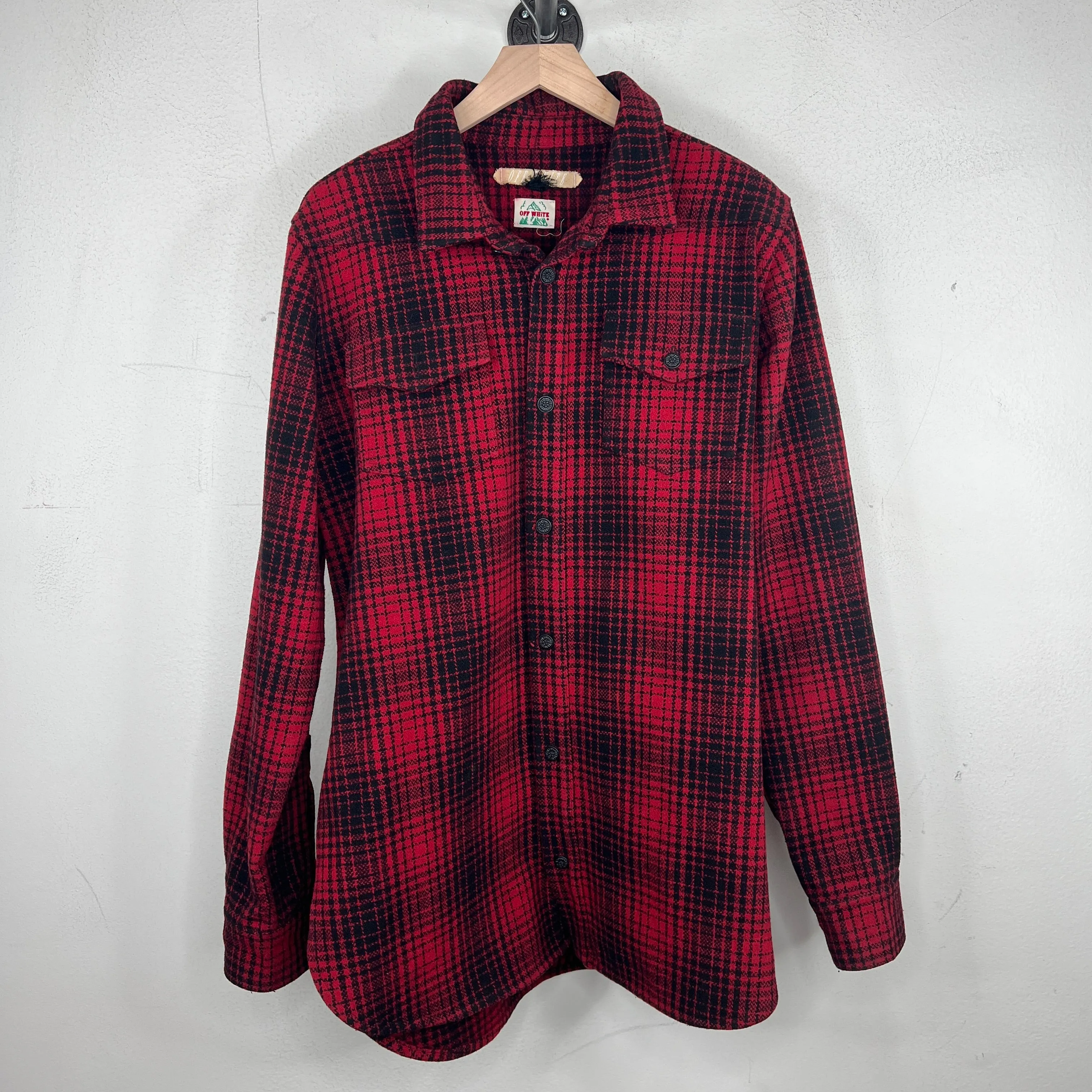 Off White Red/Black Flannel