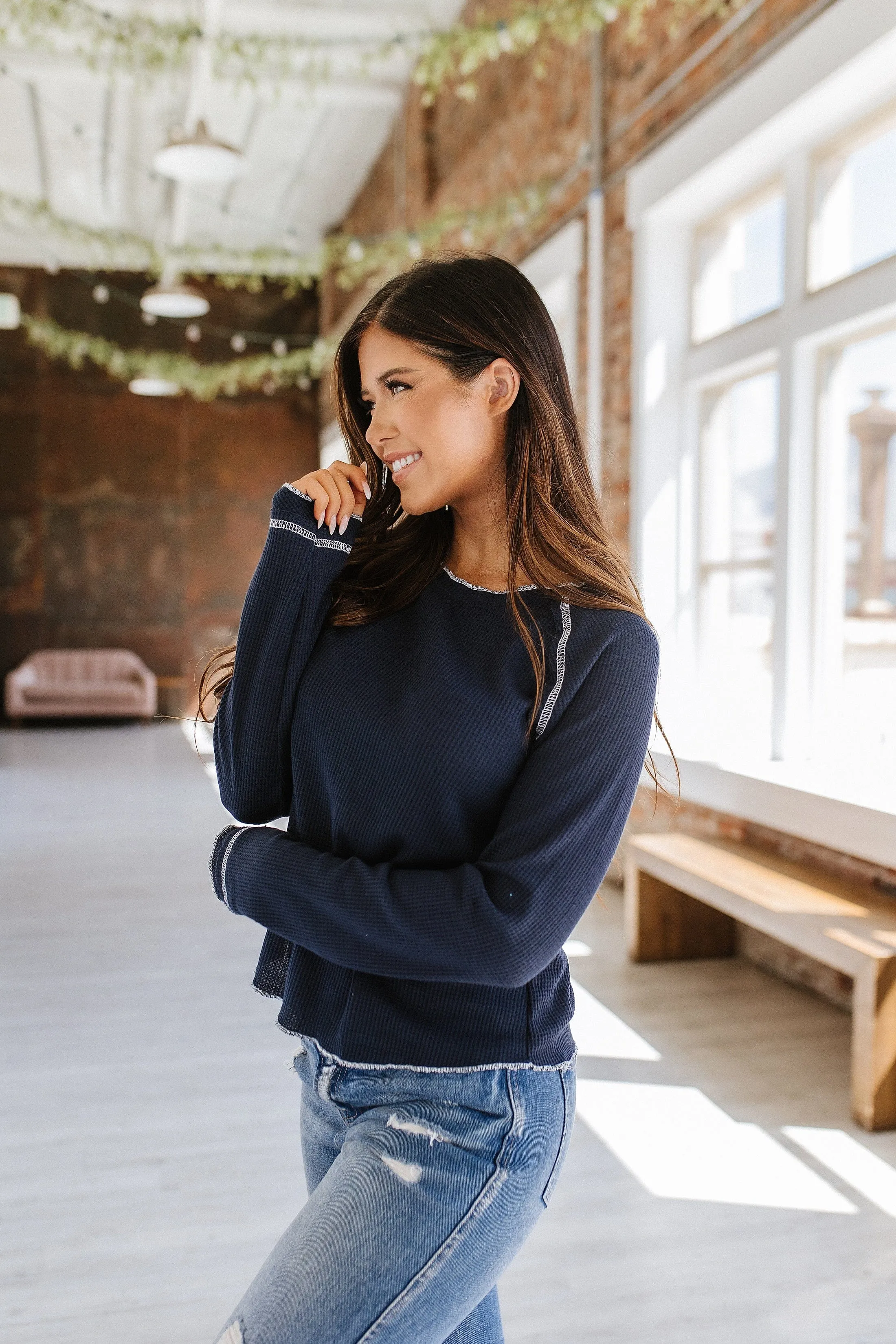 Rayne Crewneck Long Sleeve Top | S-2XL | PRE ORDER