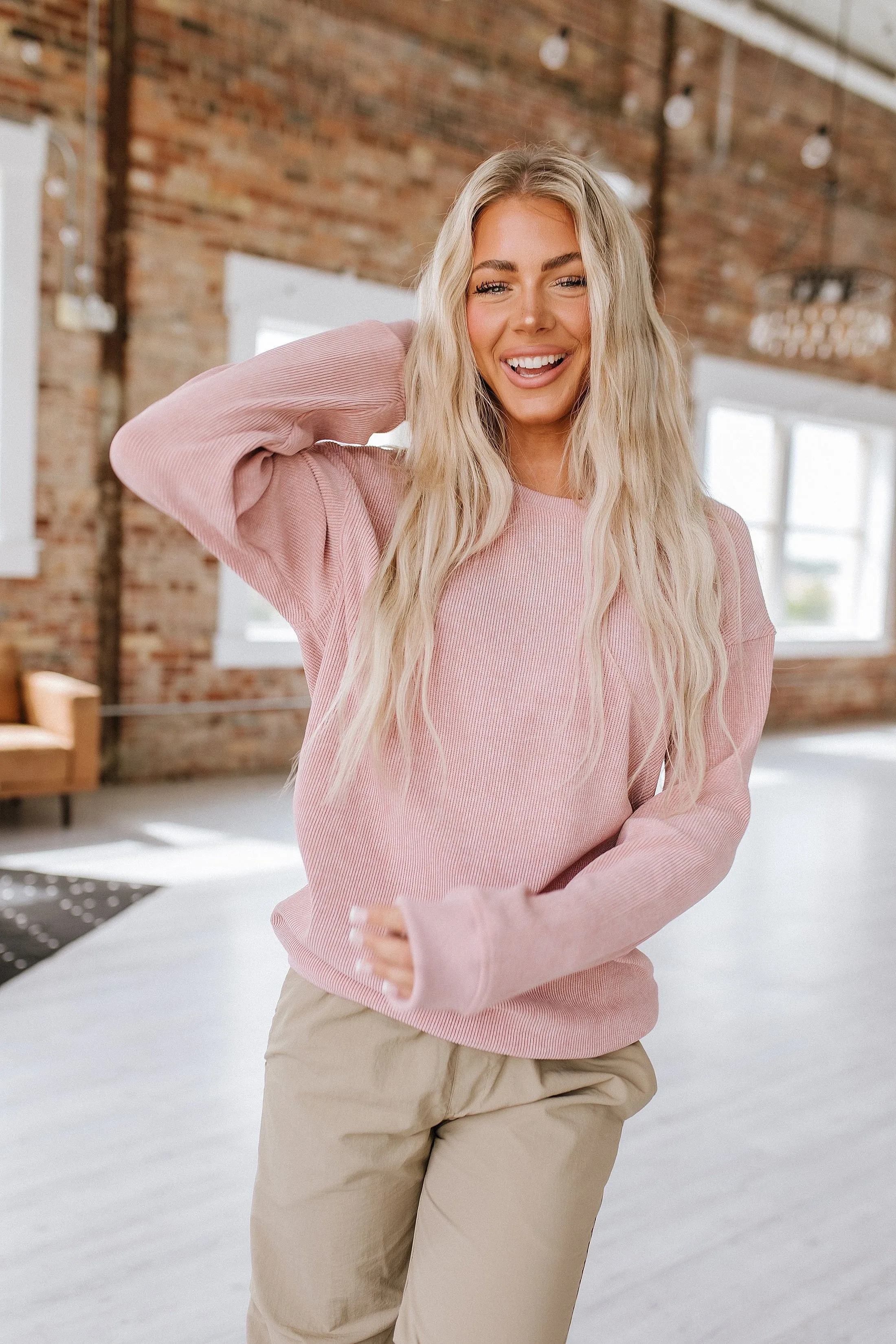 Remington Ribbed Knit Sweatshirt | S-2XL | PRE ORDER