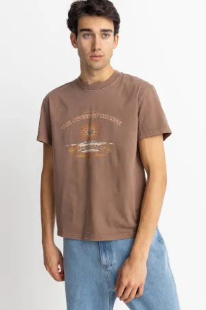 Rhythm Cosmic Band Ss T-Shirt - BROWN
