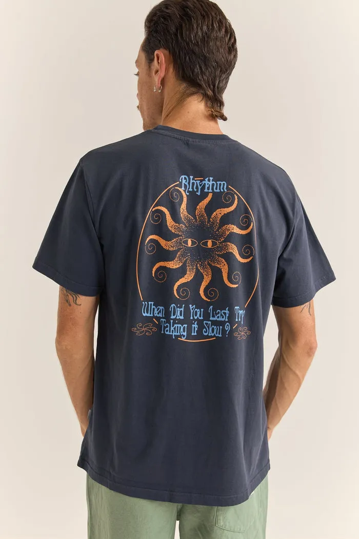 Rhythm Sun Vintage Ss T-Shirt - VINTAGE NAVY