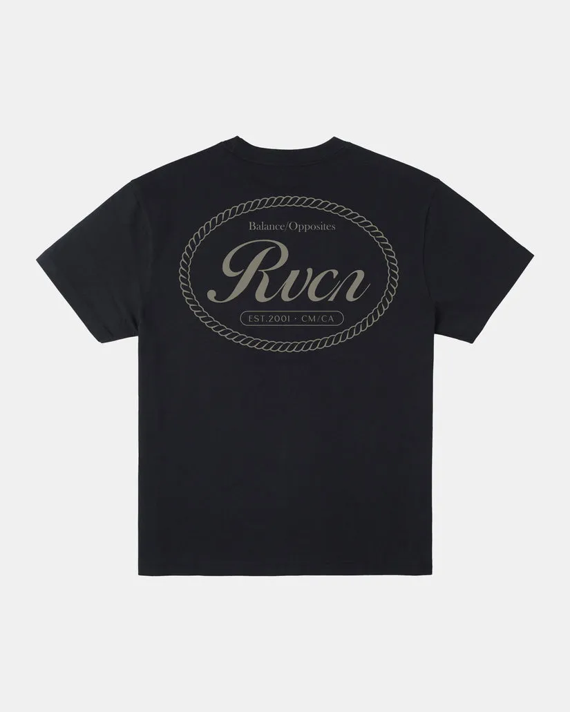 RVCA CLASSIC SEAL TEE - BLACK