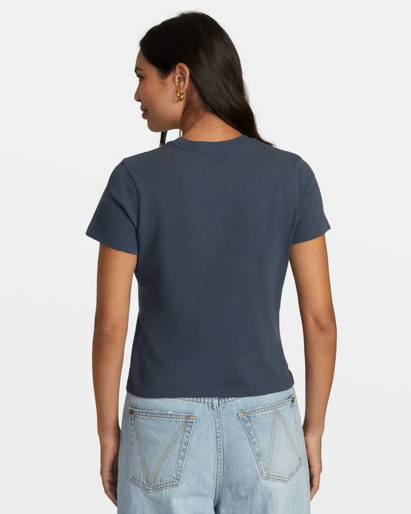 RVCA FLOWER TEE - OUTER SPACE