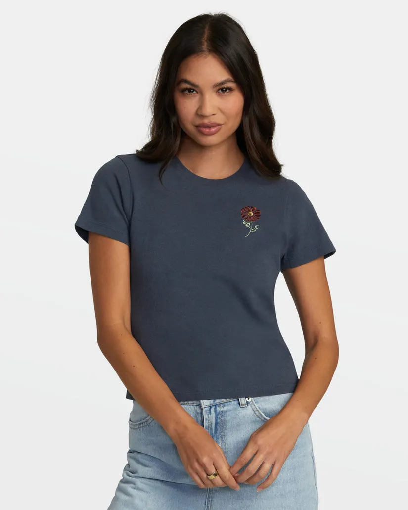 RVCA FLOWER TEE - OUTER SPACE