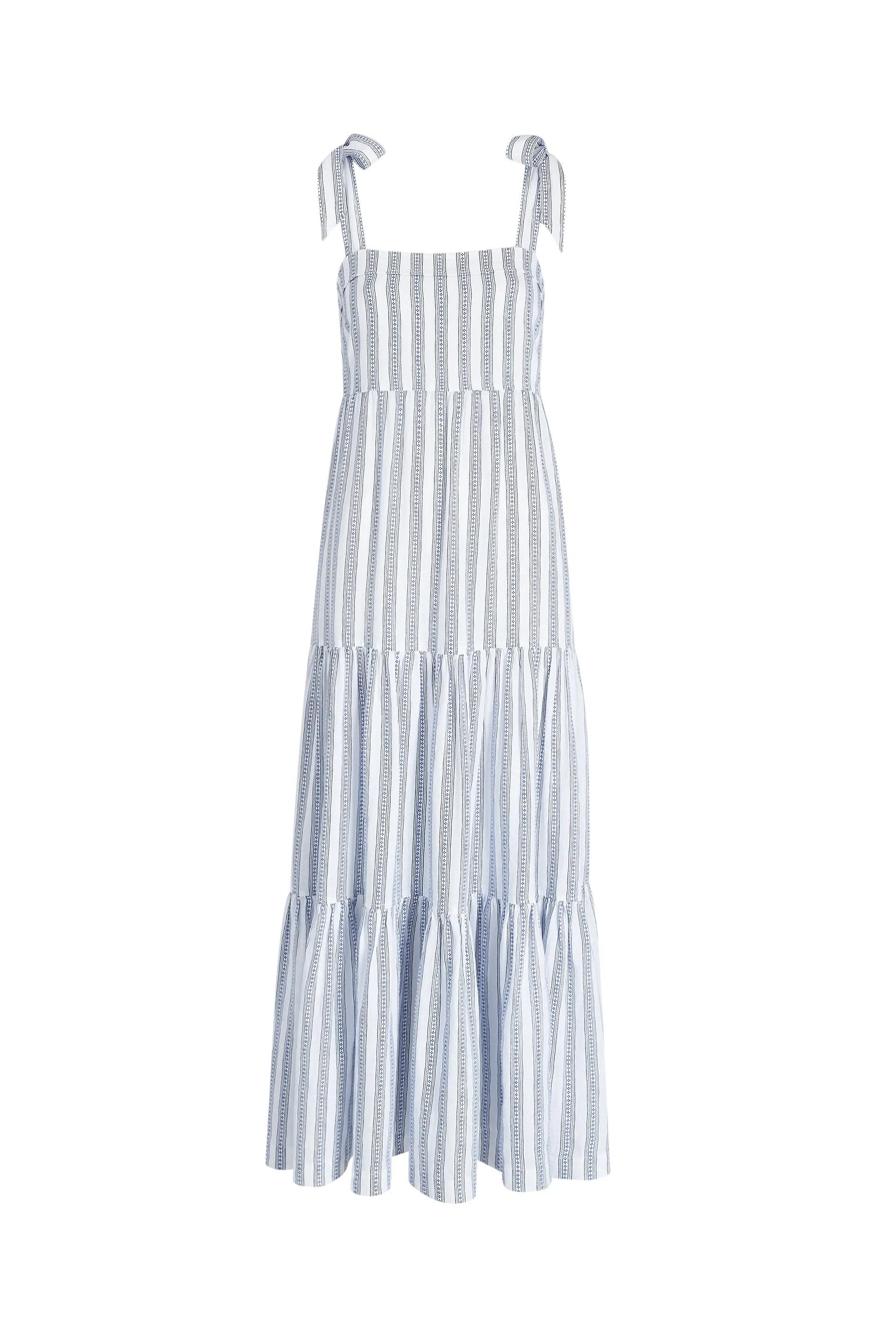 Sardinia Tie-Shoulder Maxi Dress