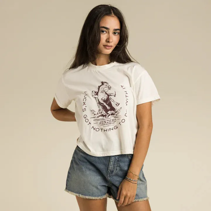 Sendero NO LUCK T-Shirt  - VINTAGE WHITE