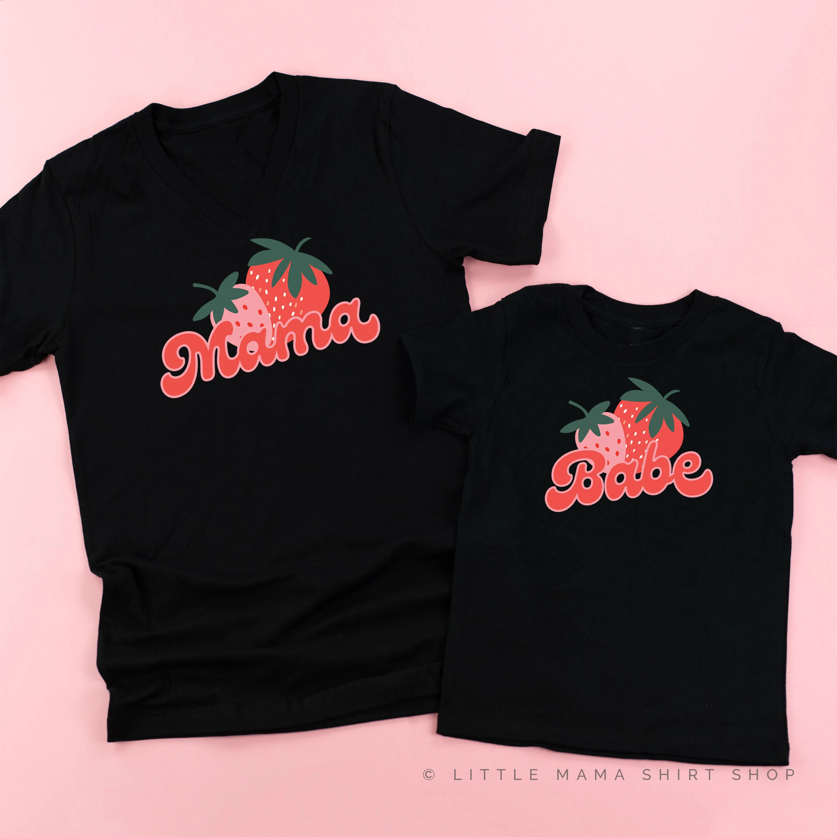Strawberries - Mama/Babe - Set of 2 Matching Shirts
