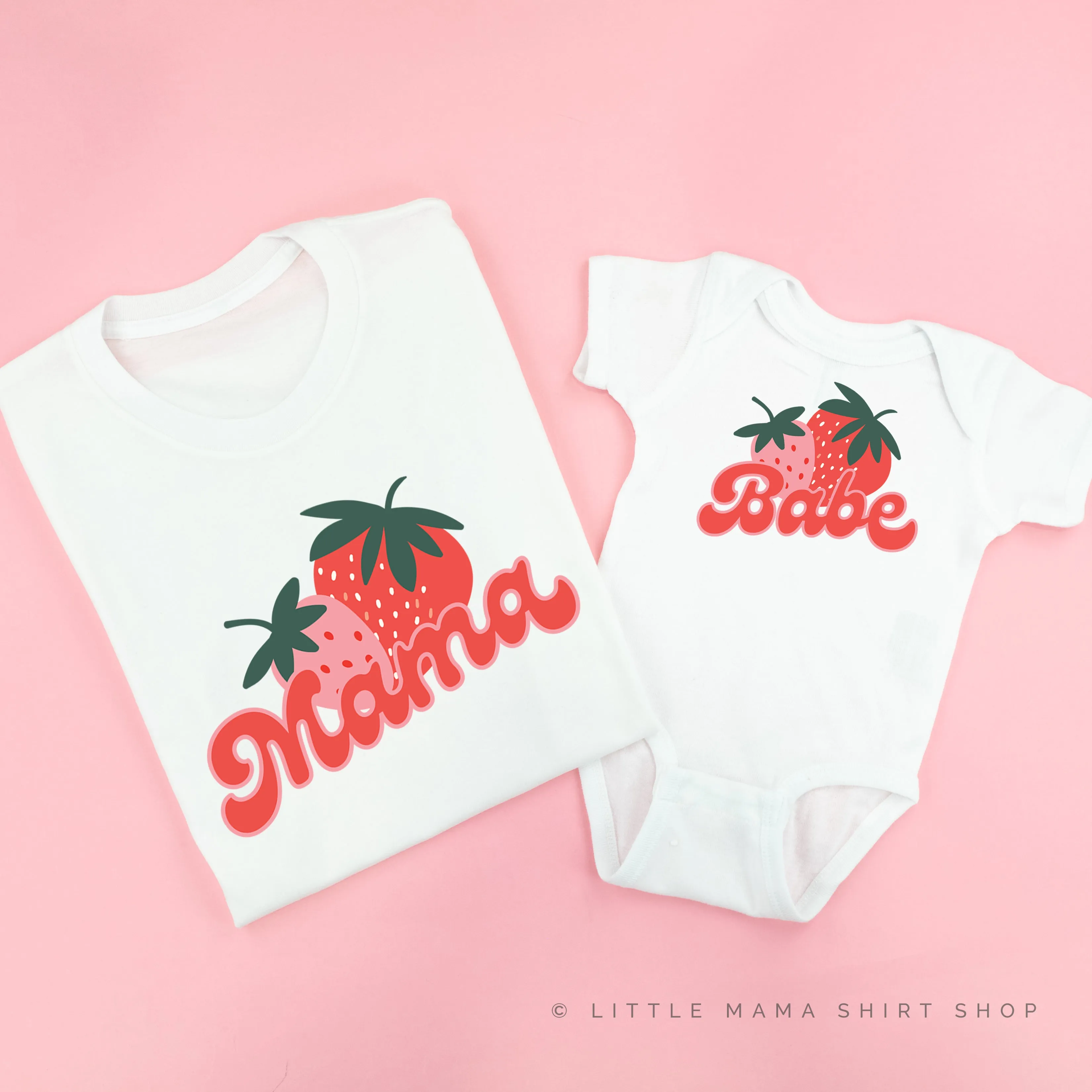 Strawberries - Mama/Babe - Set of 2 Matching Shirts