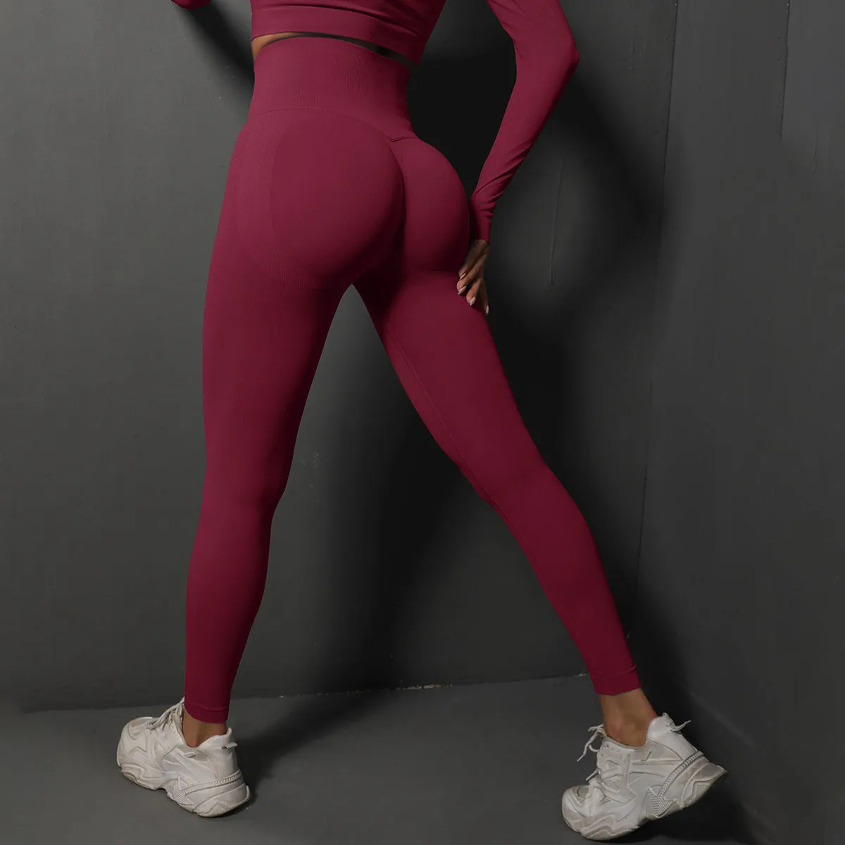 Stretch High Waist Belly Contracting And Close-fitting Trousers