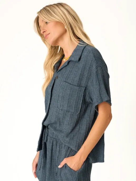 Summer Dreamin' Button Front Sweater Rib Tee