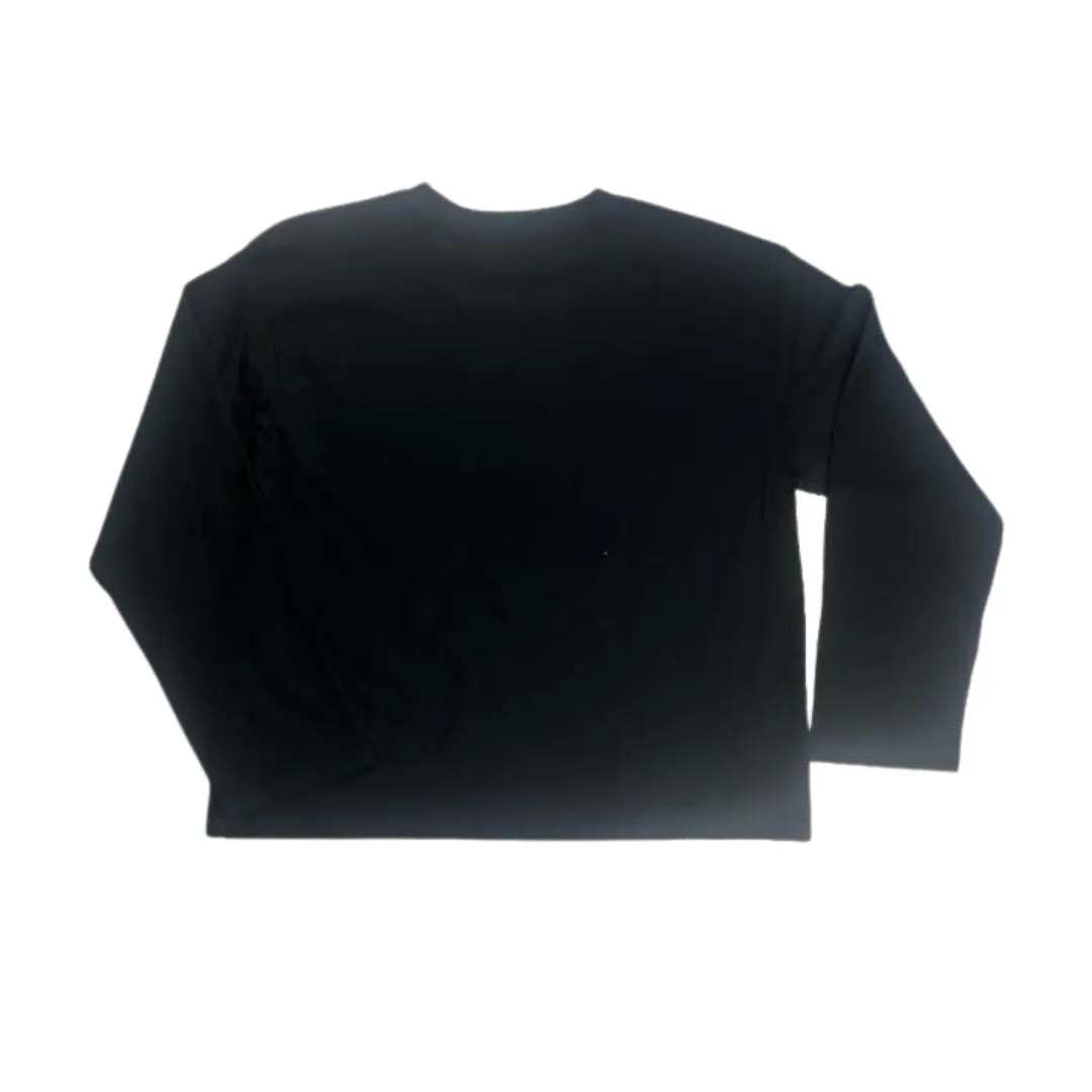 Sun Diego Long Sleeve West Coast Crop Tee - Blacklavender