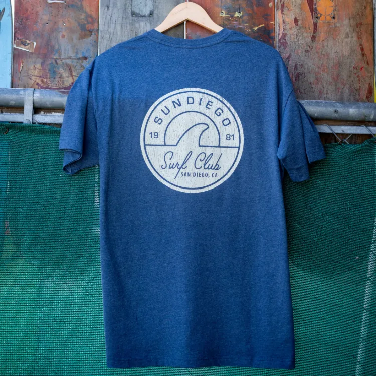 SunDiego Club Surf T-shirt - Shell Blue Heather