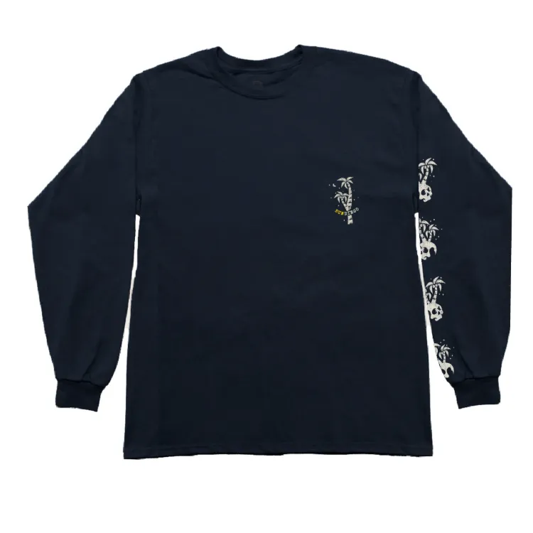 SunDiego Death Beach Long Sleeve Tee - Navy