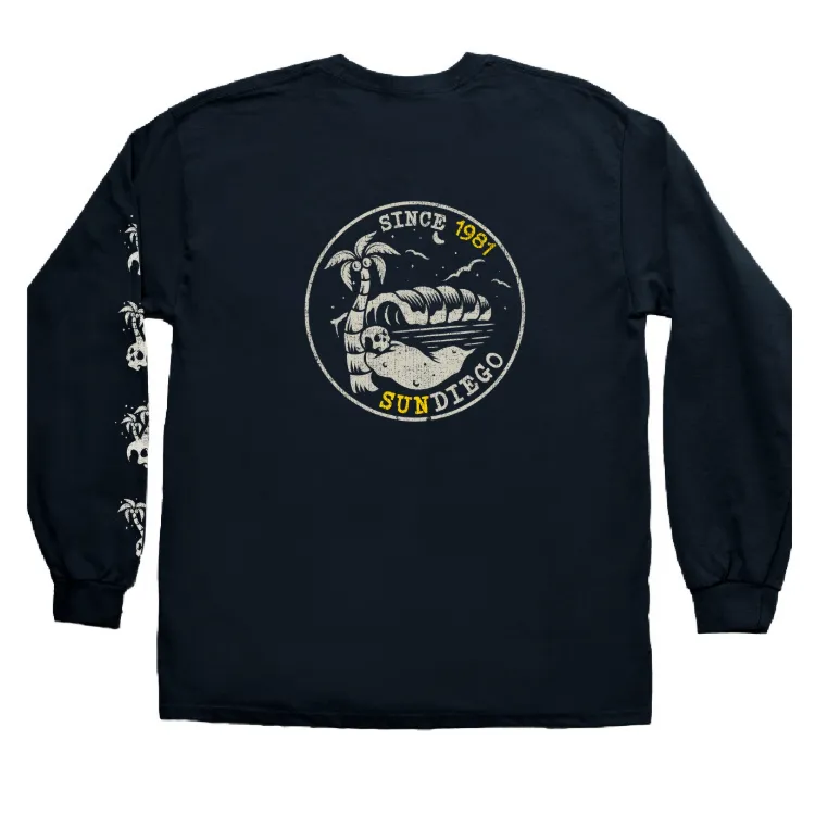 SunDiego Death Beach Long Sleeve Tee - Navy