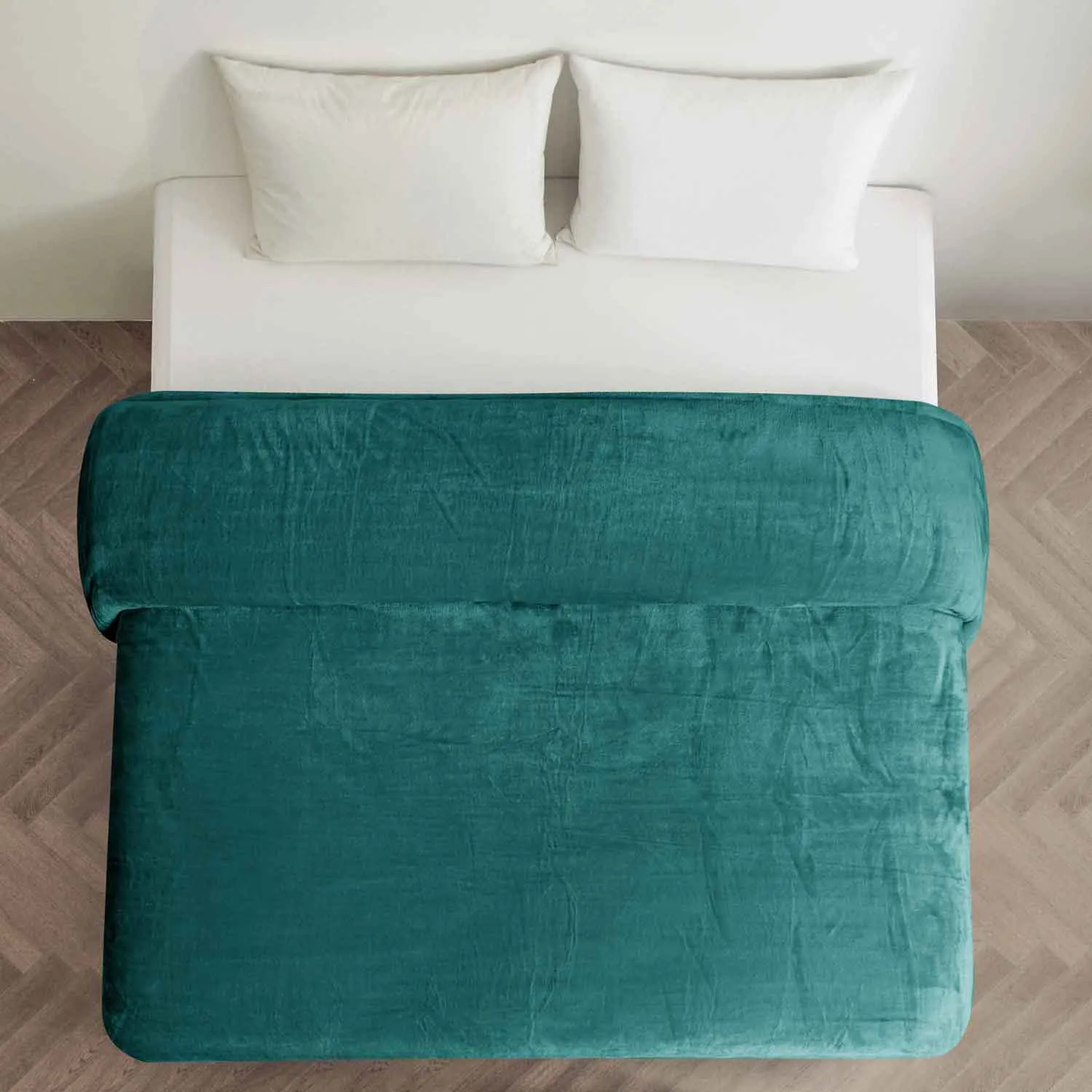 Supersoft 310 gsm Snuggly AC Fleece Blanket Teal Emerald