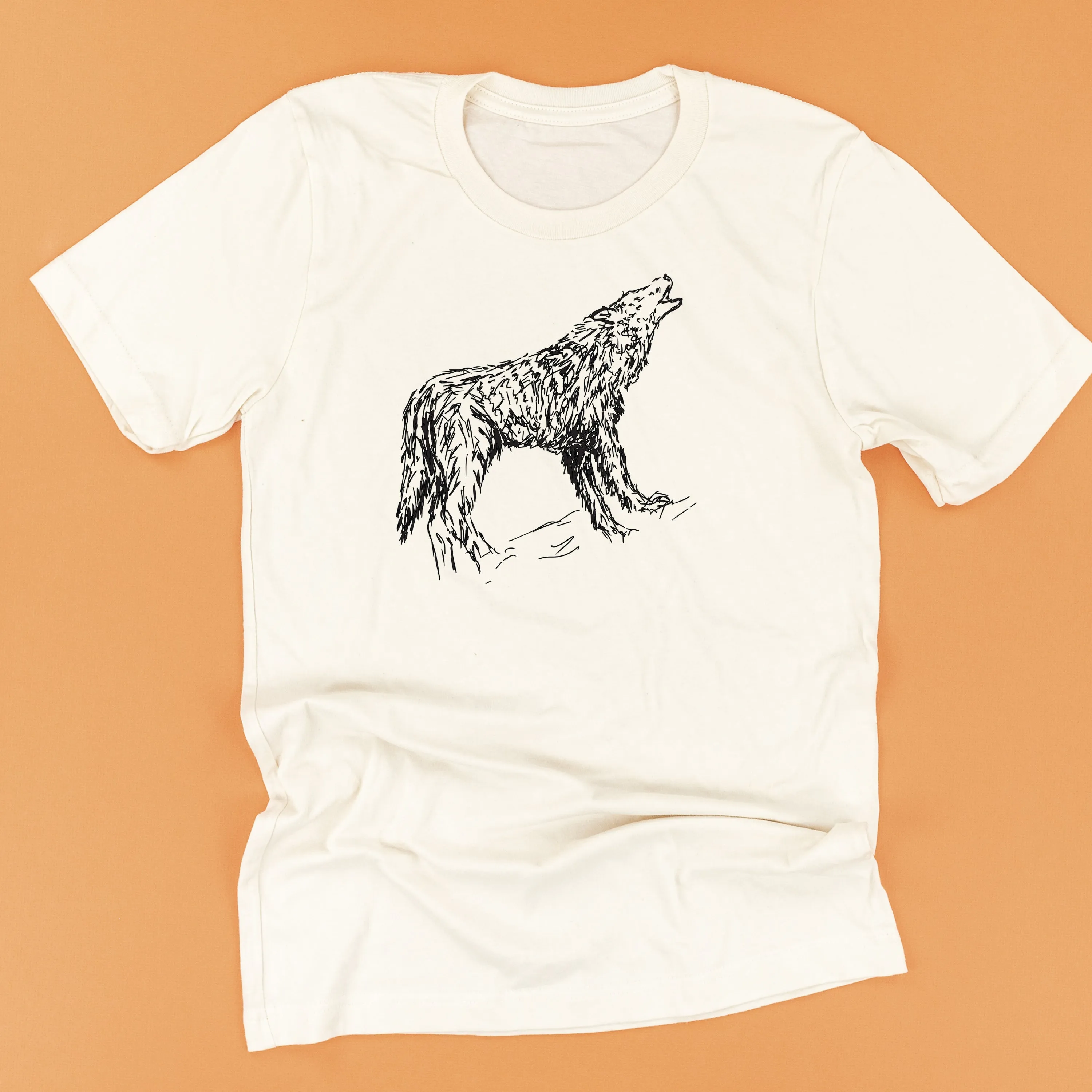 WOLF - HAND DRAWN - Unisex Tee