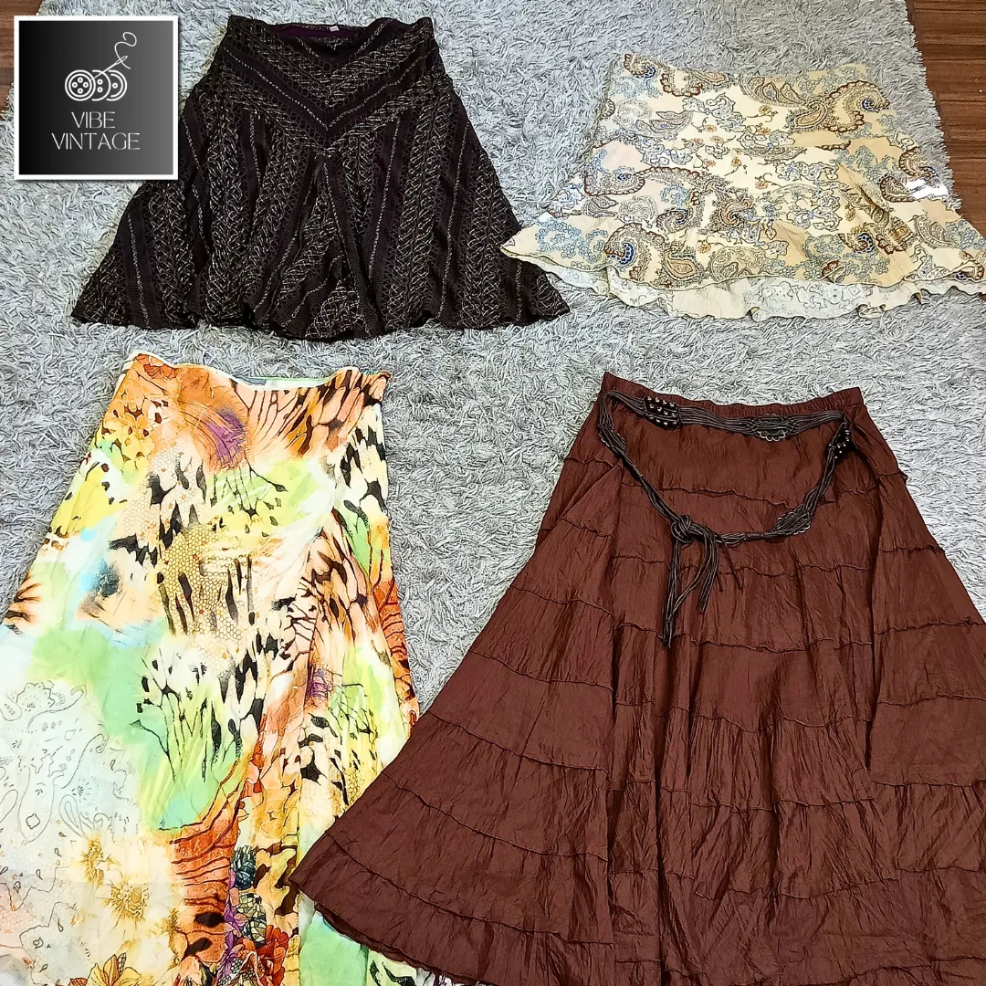 Y2K SUMMER WOODY MAXI SKIRTS - 09 PCS